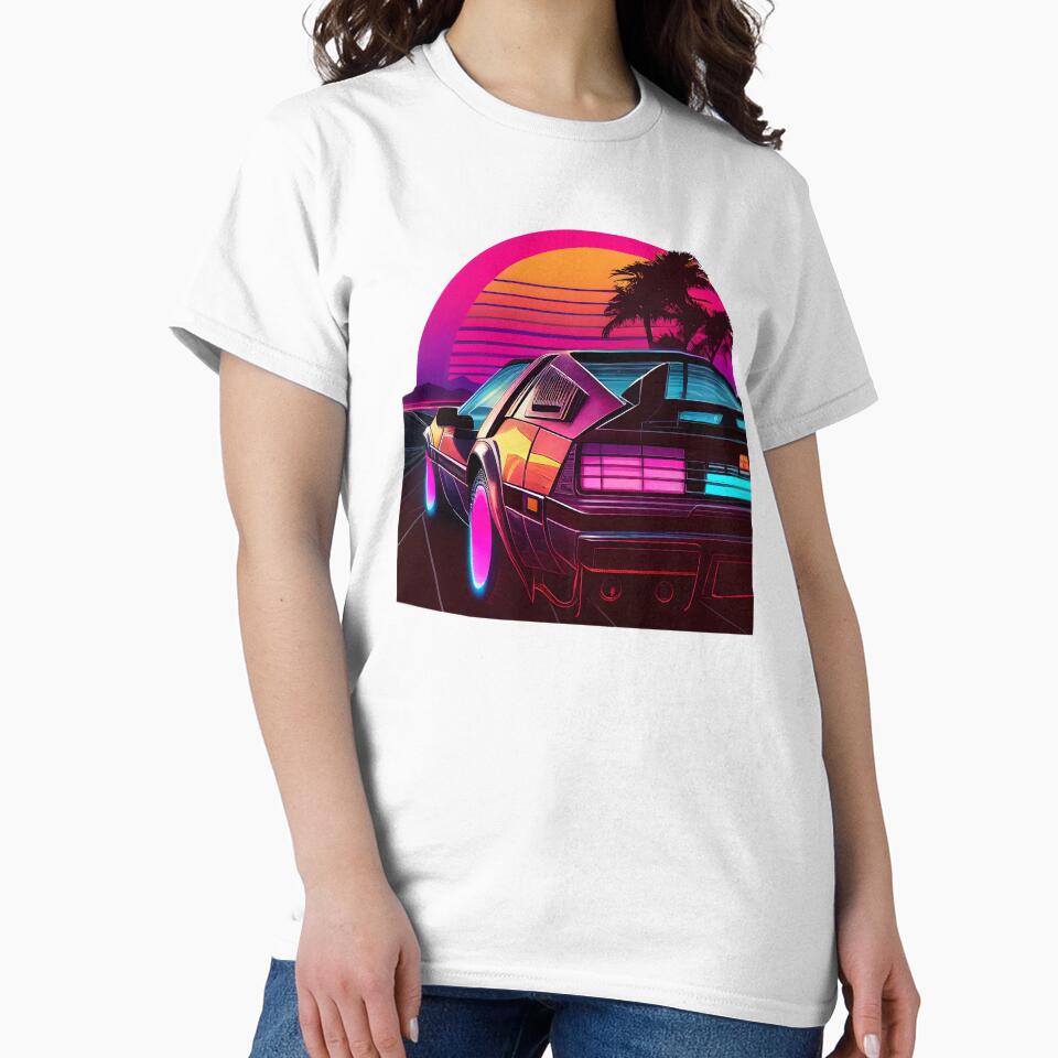 Retro Synthwave Delorean by VocalEchoes