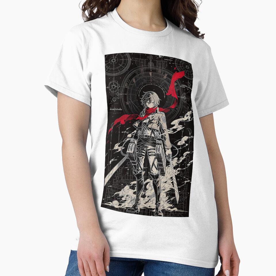 Red Scarf Anime Warrior | Tactical Blade Fighter Aesthetic | Dark Manga Style Female Soldier by Dyan4