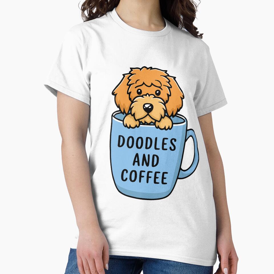 Doodles And Coffee! Cute Golden Doodles by PMCreative