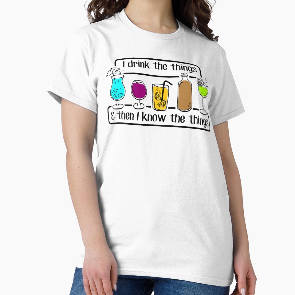FUNNY cocktail lovers - I DRINK and know THINGS - social drinker - introverted extrovert by originalsusie