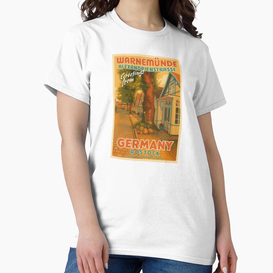 Greetings from ROSTOCK /WARNEMÜNDE - ALEXANDRIENSTRASSE - Retro Vintage Design by Earth Celebration Designs