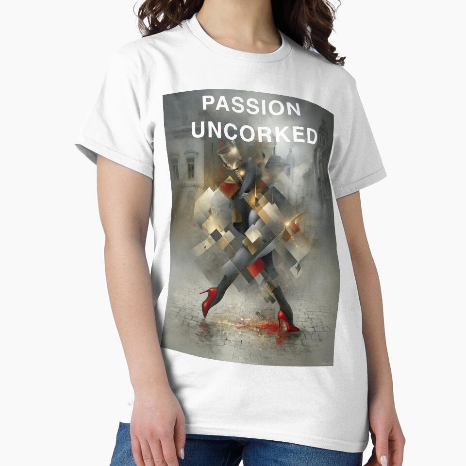 Abstract Wine Splash Tango Dancer | Artistic Tee by CodeDistilled