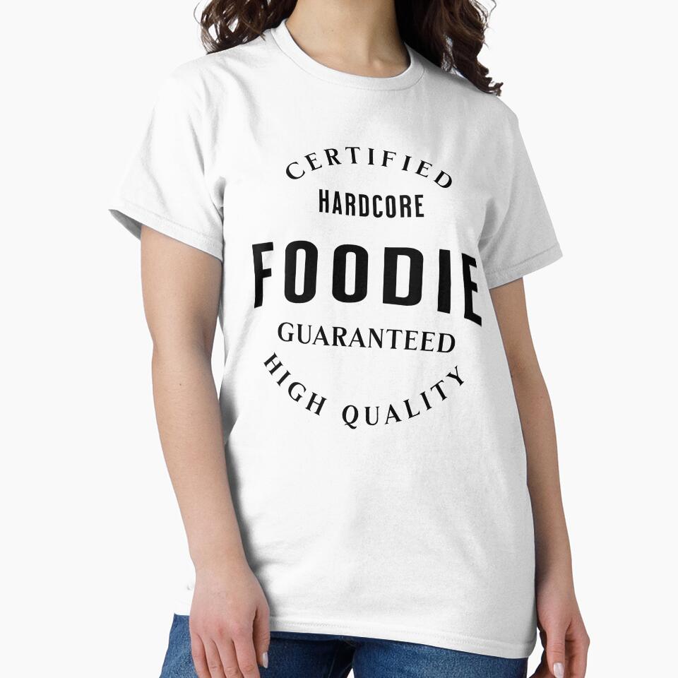 Certified Foodie Funny Food Lover Graphic Design by Patina & Pixel