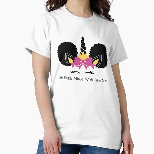 Afro Puffs Black Girl Magic Unicorn - I'm Black Mixed with Unicorn by LittleBlkTees