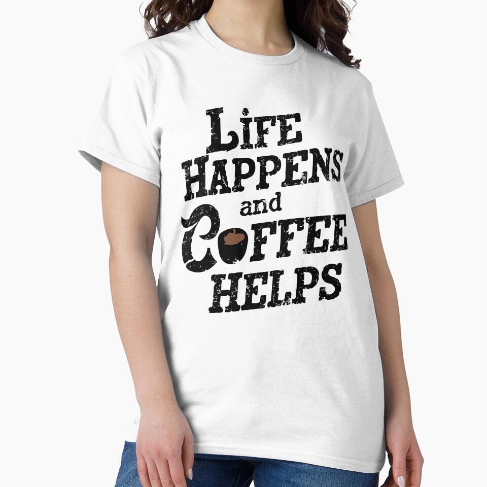 Life happens and coffee helps, dark color by DoceVaga