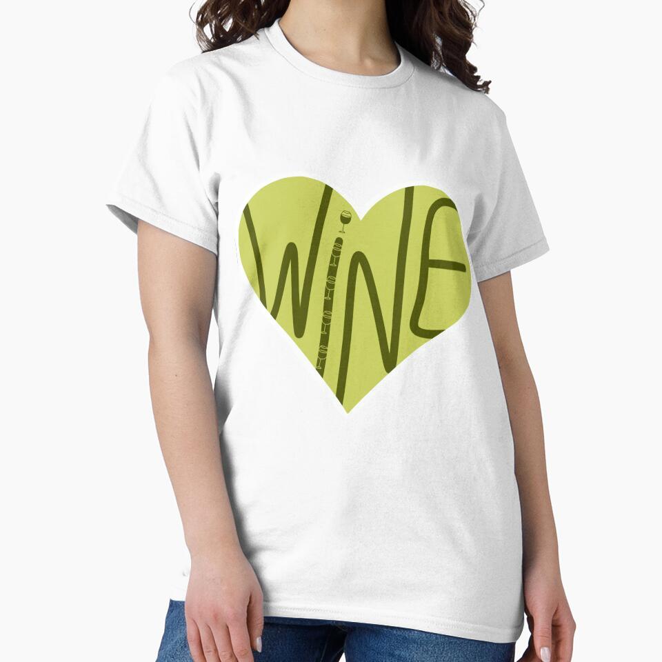 Wine Lover Heart Sticker | Cute Wine Aesthetic Design by ByNiks