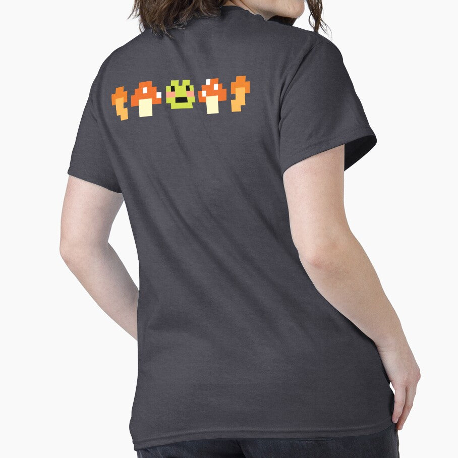 Pixel Frog Mushroom – Cute Retro Pixel Art Nature Design by Aku-passion