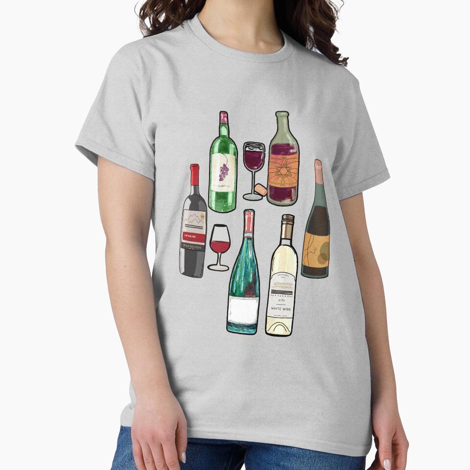 Wine Enthusiasts Gift- Wine Bottle Pattern by BronikowskiART