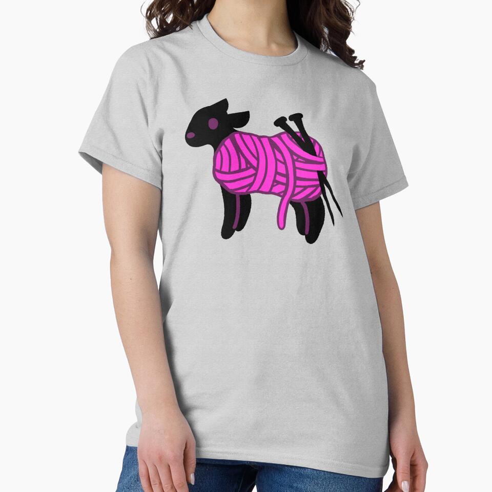 Pink Yarn Sheep by TheDangerGoose