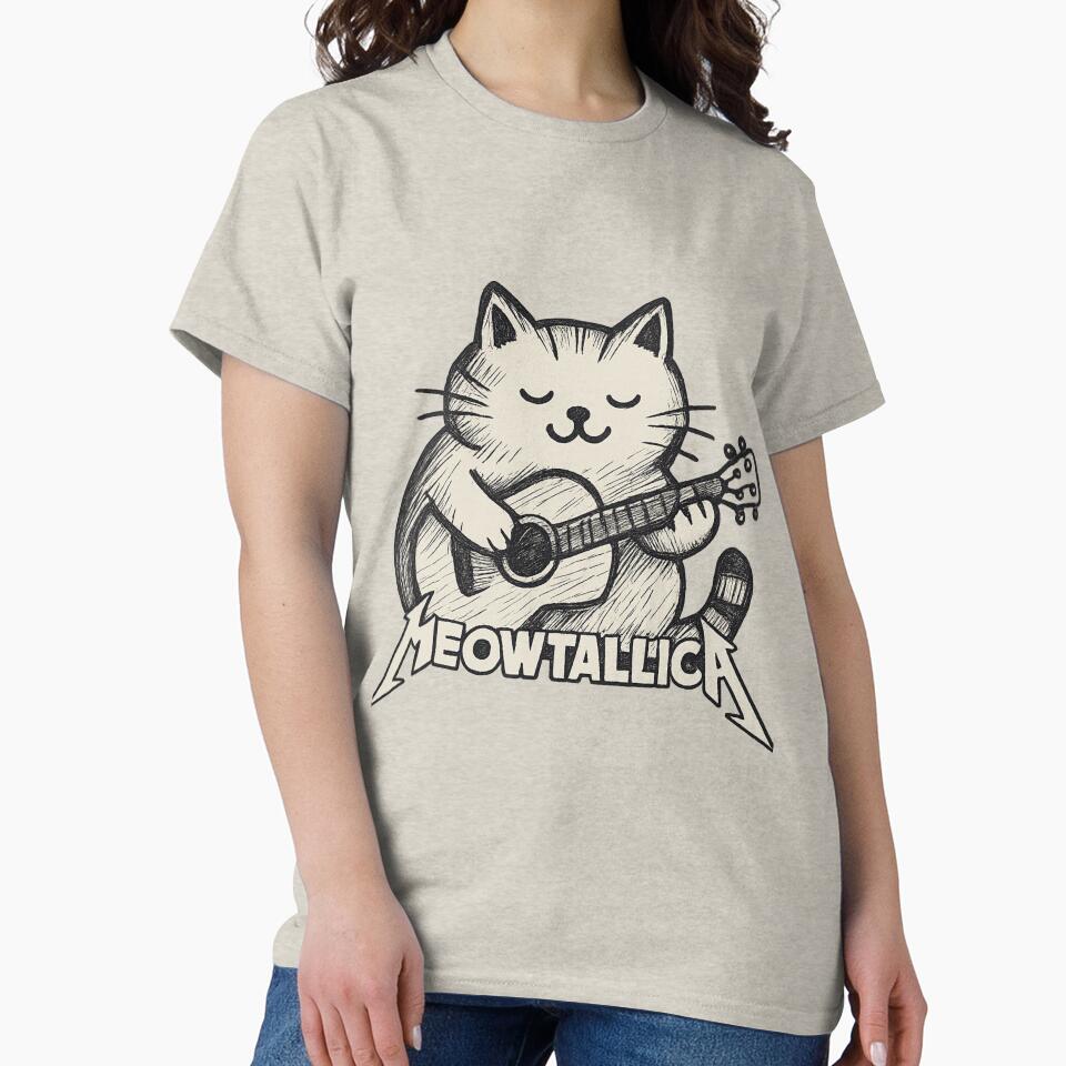 Meowtallica: Feline Guitarist in Metal Style by Tourloutoart24