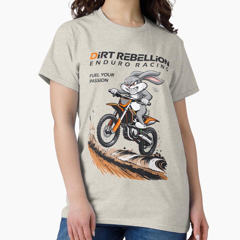Dirt Rebellion Enduro Racing Crazy Rabbit Motocross by IvoryArtDesign