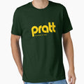 Pratt - Retro Logo Black And Gold  T-Shirt by DietePreub