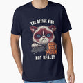 The Office Vibe Not Really Funny Cat Office Humor T-Shirt by Fangtasia77