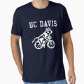 UC Davis Cow Bicycle T Shirt (White) by only1bigboy