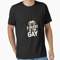 2 Beers & I'm Gay Beer Drinking Quote Sayings LGBTQ by BeetleMalon