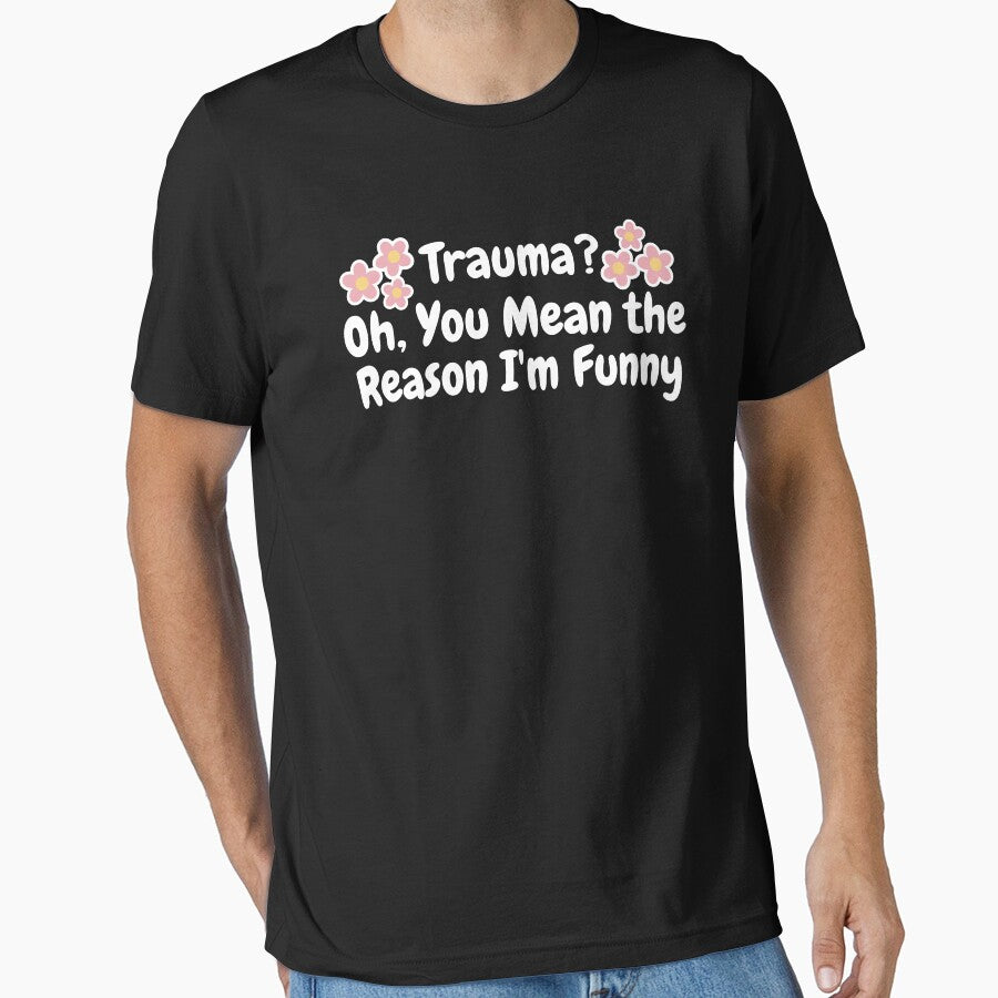 Funny Mental Health Awareness Quote Anti-Social Trauma Dark Humor by DHDesignsCo