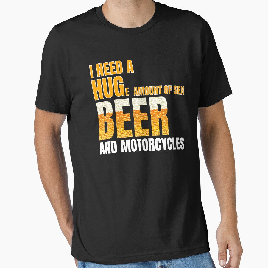 Beer and Motorcycles Funny Dad Grandpa Gift by TopDawgDesigns