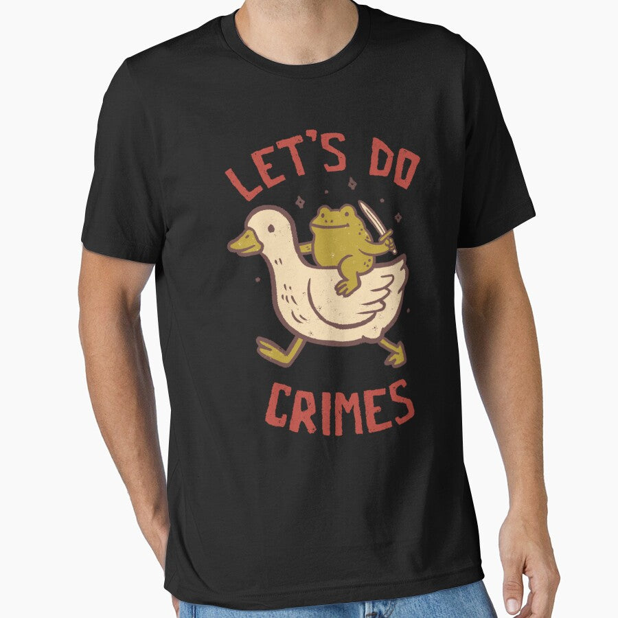Lets Do Crimes Funny Duck Frog by LasandraPrice