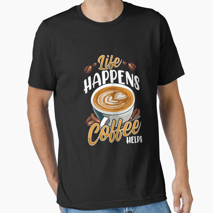 Life Happens Coffee Helps Funny Caffeine Lover by perfectpresents