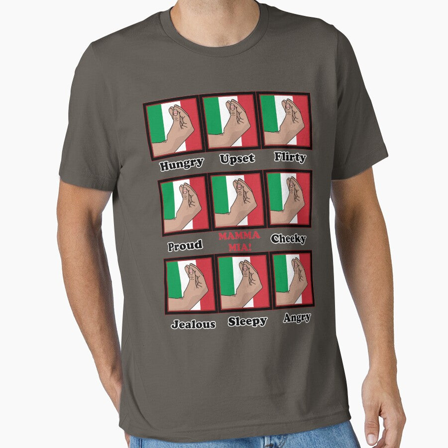 Italian gestures emotions chart by DigitalCleo
