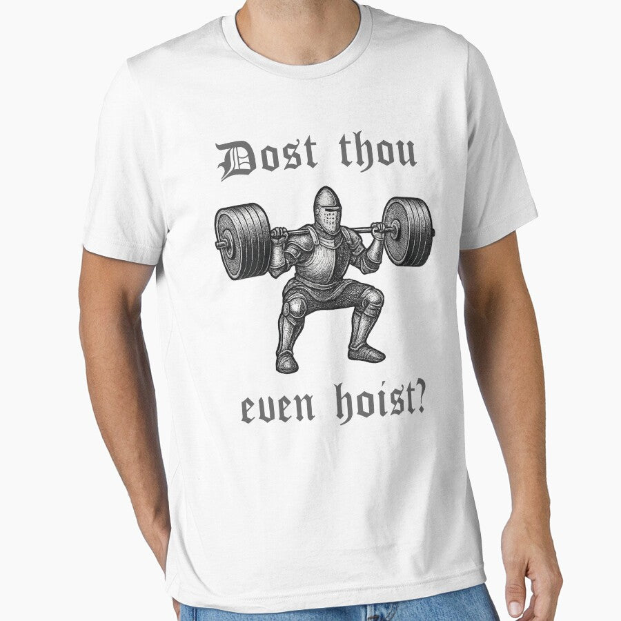 Dost Thou Even Hoist? Medieval Knight Gym Meme by Clinomania Art