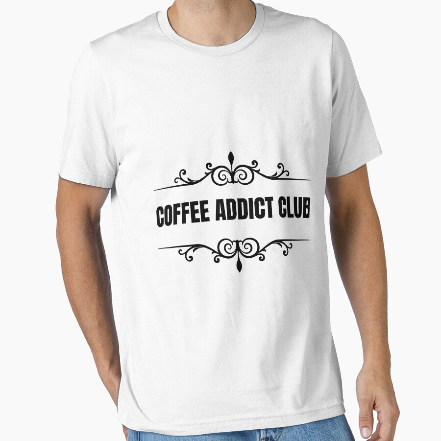 Coffee Addict Club Funny Coffee Lover Vintage Badge T-Shirt by VioletCreatives