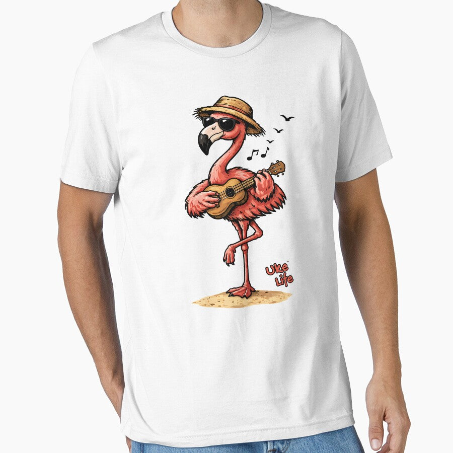 Uke Life Flamingo – Retro Ukulele Flamingo Design by Ukulele Gent