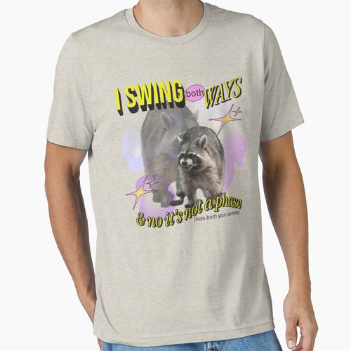 Bisexual Raccoon ironic 90s cursed novelty shirt by DisgustangCO