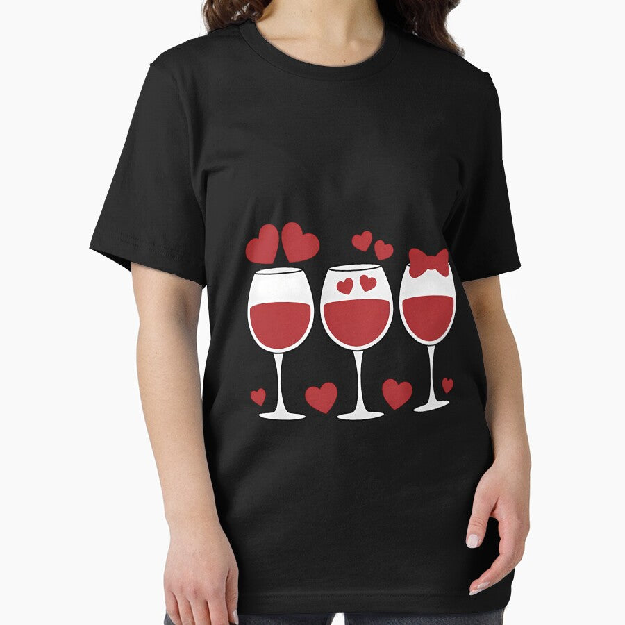 Three Glasses Wine Heart Love Drink Wine Valentine Day by Moon-Ape