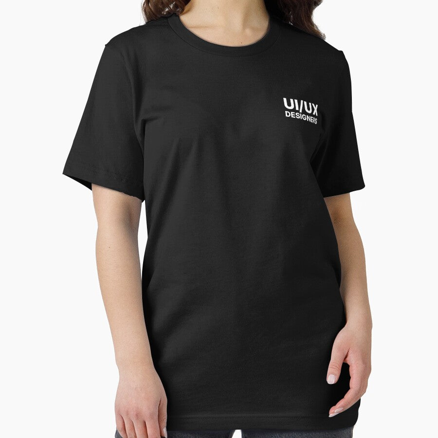UI UX Designers Minimalist Typography Black T-Shirt by UI Expert