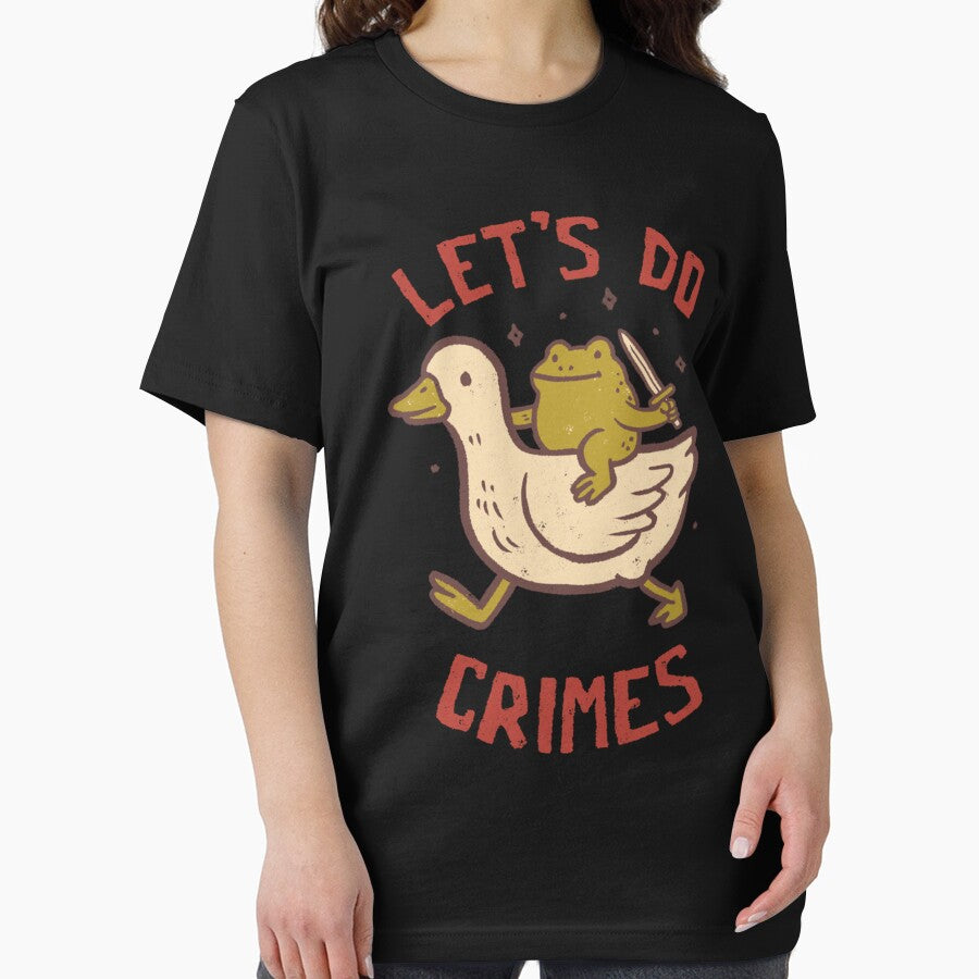 Lets Do Crimes Funny Duck Frog by LasandraPrice