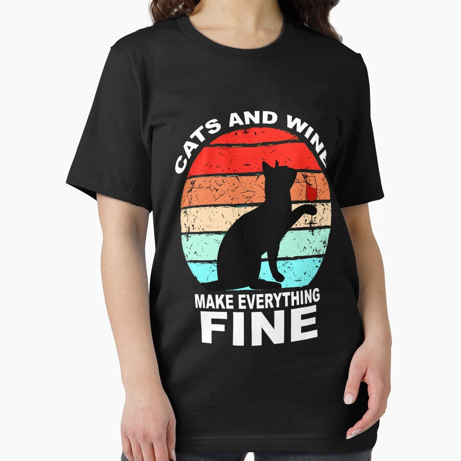 Cats And Wine Make Everything Fine by Sioox