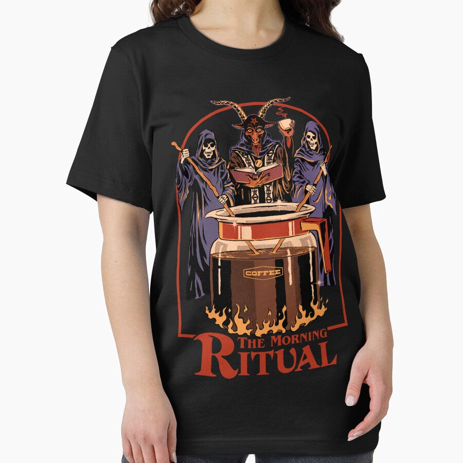 Funny The Morning Ritual T-Shirt by DesjardinsMc