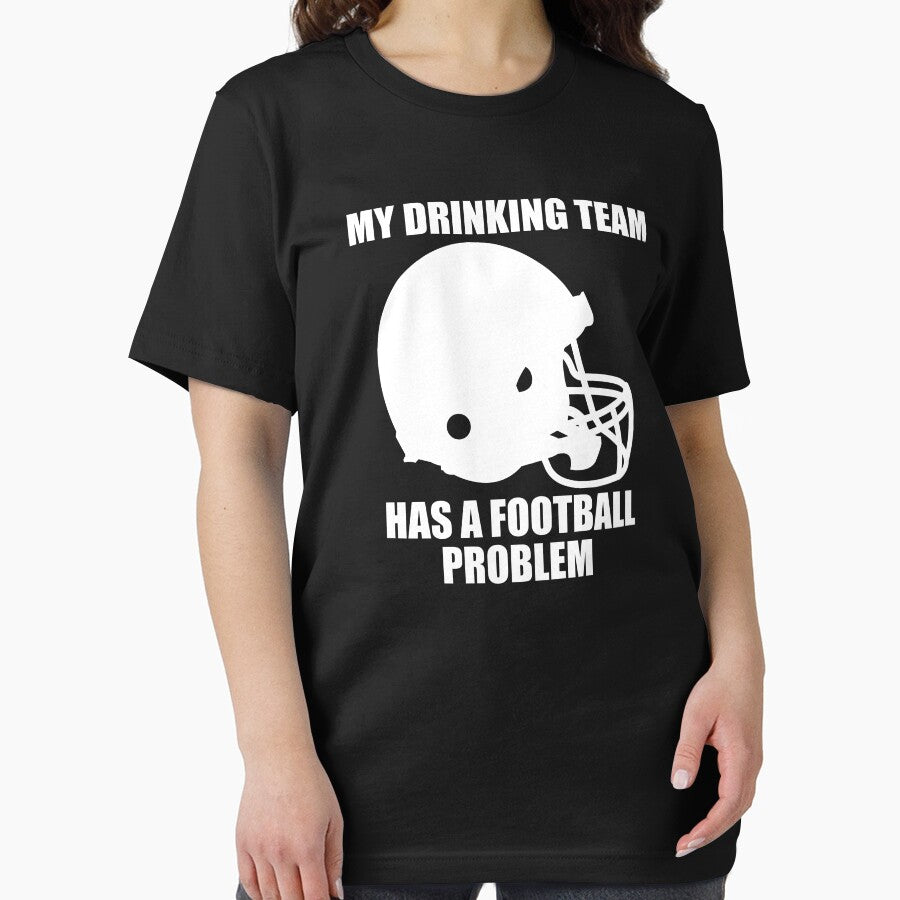 Funny Football Player Drinking Team by TopDawgDesigns