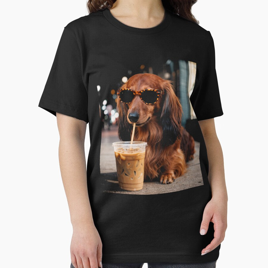 Funny Dachshund Iced Coffee ,Dog Coffee Lover by will freed18