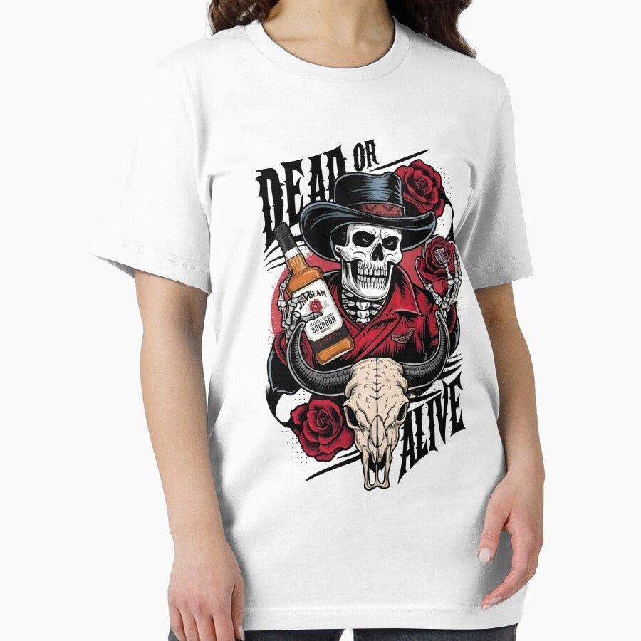 Skeleton Cowboy with Jim Beam & Roses - Wild West Gothic Art by  The Midnight Library - Book Lover Gifts & Kindle Accessories