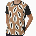 Tribal Cowrie Shell Pattern - Earthy Brown Boho Coastal Design by Cannaxes Ink