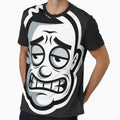 Dark Aesthetic Sad Smile Cartoon Sticker | Minimal Mental Health Art by shitler