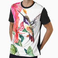 Hummingbird and Hibiscus Flowers by surenart