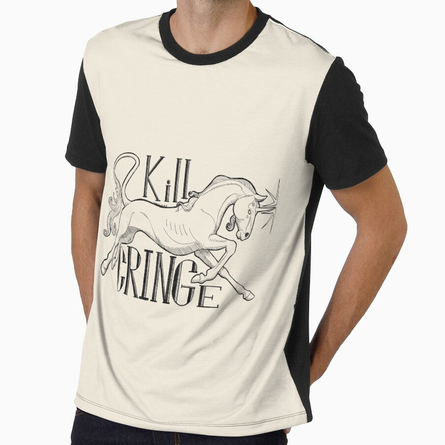 Kill Cringe - Black and White by Art By Ruby Bard