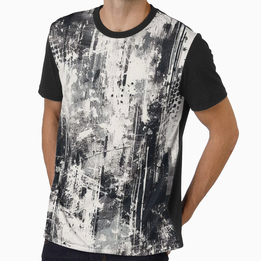 Grungy Black Abstract by Myra365Art