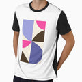 Modern Bauhaus Mid-Century Geometric (blue brown magenta) by Designs by Sara Felton