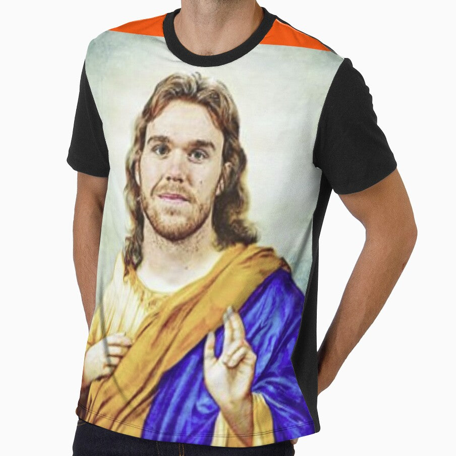 ALL Hail McJesus…!!! (Matching Oilers Orange Hex Color Background!!) by thebirdbrand