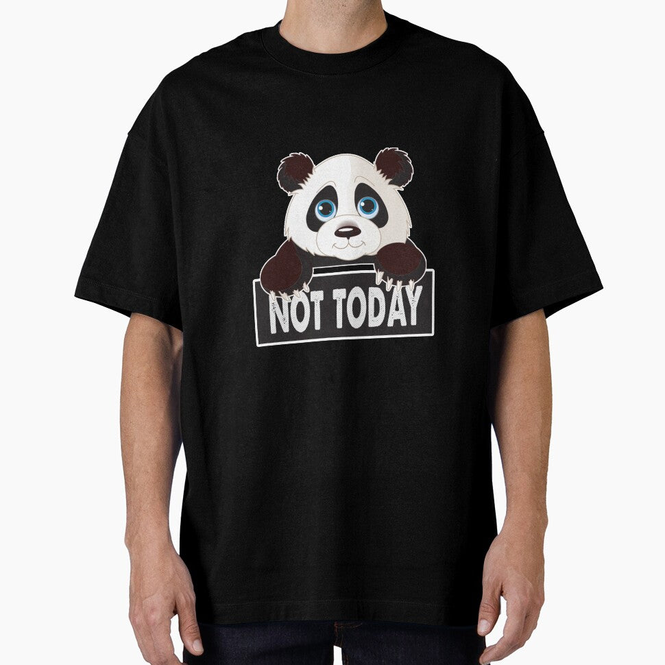 Not today - lazy panda - funny animal by Etr-Design