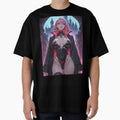 Anime waifu vampire cyberpunk with pink hair by Planet Utoppia