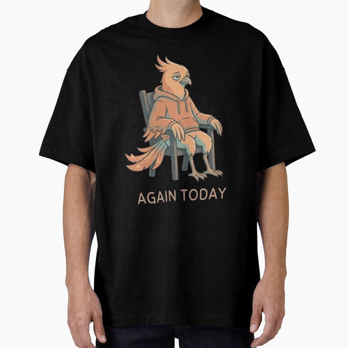 Again Today Phoenix Shirt – Minimal Tired Mood Vintage Style Tee by Mythic Ink Studio