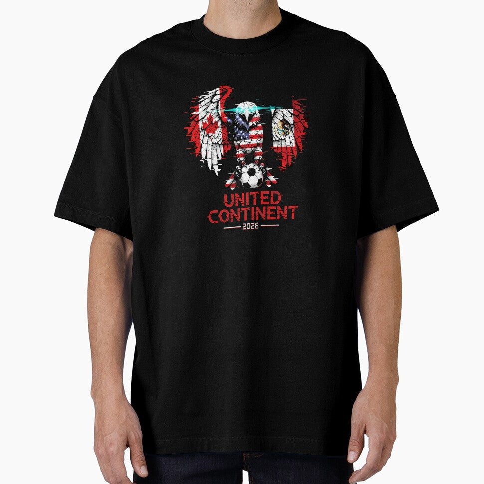 Glitched North America Eagle World Cup Soccer 2026 T-Shirt_83958408 by SubStudio97