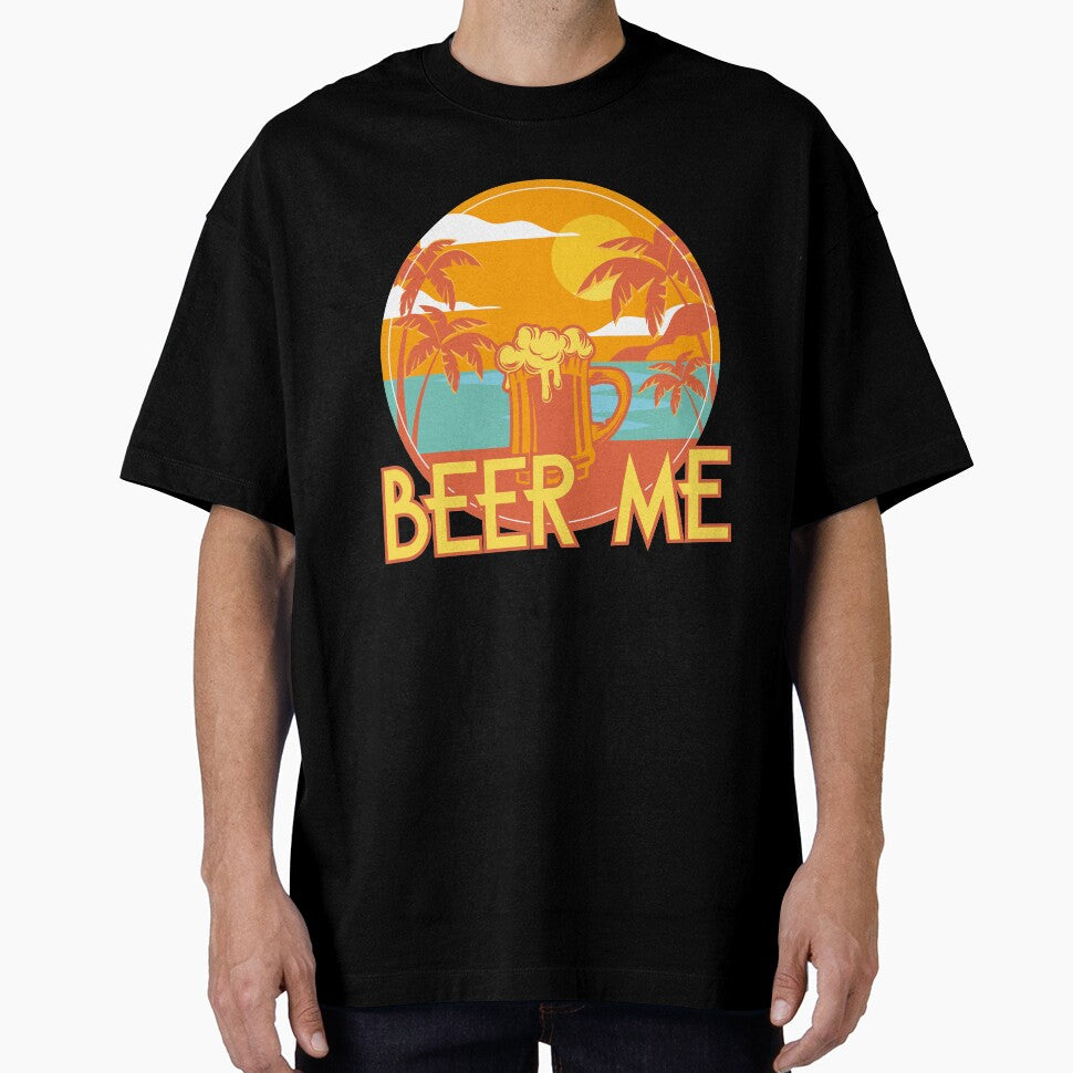 Retro California Hippie Beach Drinking Beer Me Gift by simplytldr