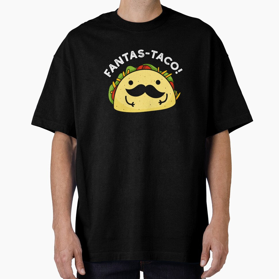 Fantas-taco Fantastic Funny Taco Puns (Dark BG) by punnybone