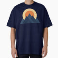 Geometric Sunrise Mountains – Minimalist Landscape Design by Dogandesighn